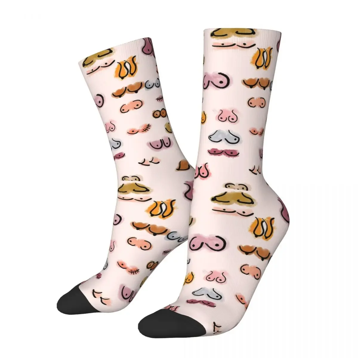 

Boobies Watercolor Socks Harajuku Sweat Absorbing Stockings All Season Long Socks Accessories for Man's Woman's Gifts