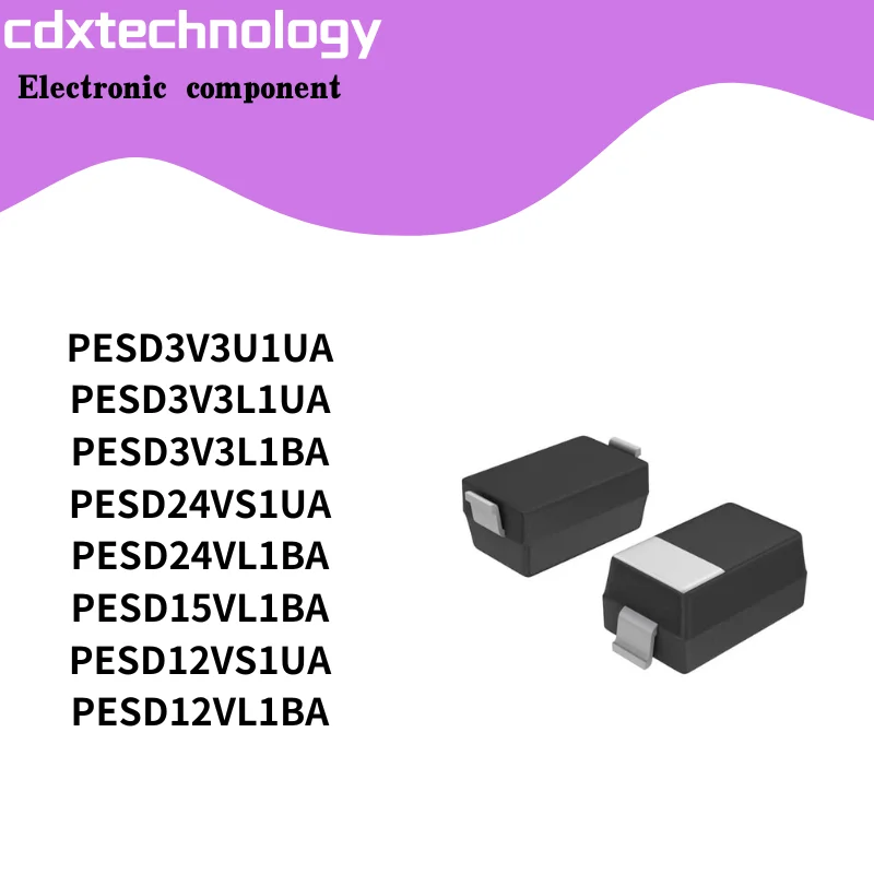 

50 шт./лот PESD3V3U1UA PESD3V3L1UA PESD3V3L1BA PESD24VS1UA PESD24VL1BA PESD15VL1BA PESD12VS1UA PESD12VL1BA SOD323 TVS/ESD Новый