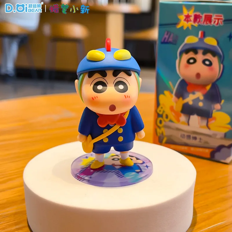 Genuine Crayon Shinchan Anime Trendy Figurine Blind Box Cute Decor for Car Desktop Office Home Interior Ornament Gift view 6