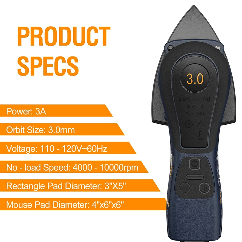 MAXXT Motor Power Detail Sanders Corded Electric Brushless Mouse Sander Woodworking Mini Polishing Machine 350W Car Fine Grinder view 2