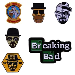 Hard Enamel Pins Classic Chemistry Experiment Gentleman Killer BR BA Pin Movie Brooch Lapel Badge Denim Clothe Jewelry Wholesale