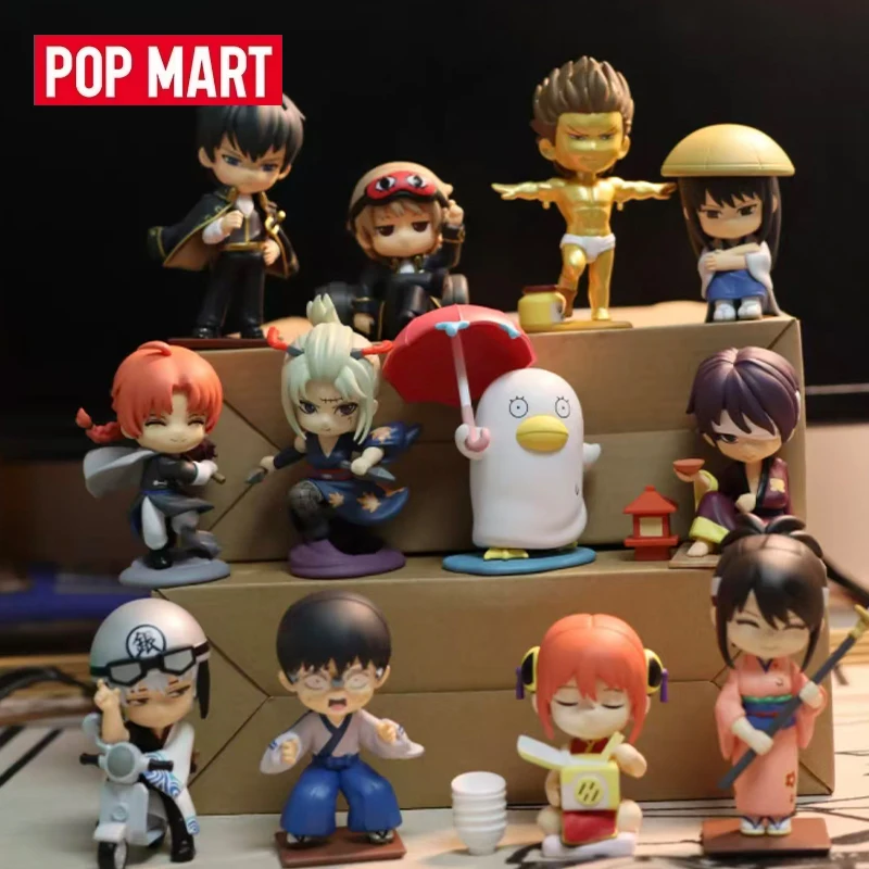 POP MART Gintama WELCOME TO YOROZUYA Serie Blind Box Überraschungsbox Spielzeugpuppen Desktop-Deko Sammlerstück Anime-Figur