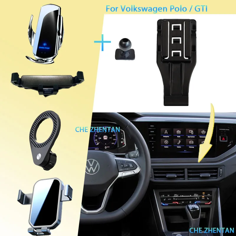 

Car Mobile Cell Stand for Volkswagen Polo GTI 2018~2025 Car Mount Air Vehicle Phone Bracket Gravity Holder Navigation Accessory