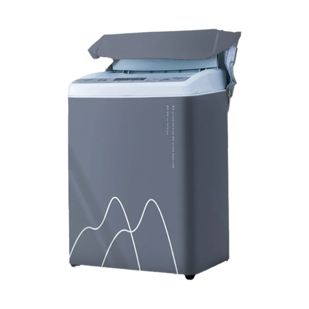 

Waterproof Washing Machine Cover Polyester Dust Proof Roller Top-opening Cover Breathable Thicken Dust Cover Home Decor