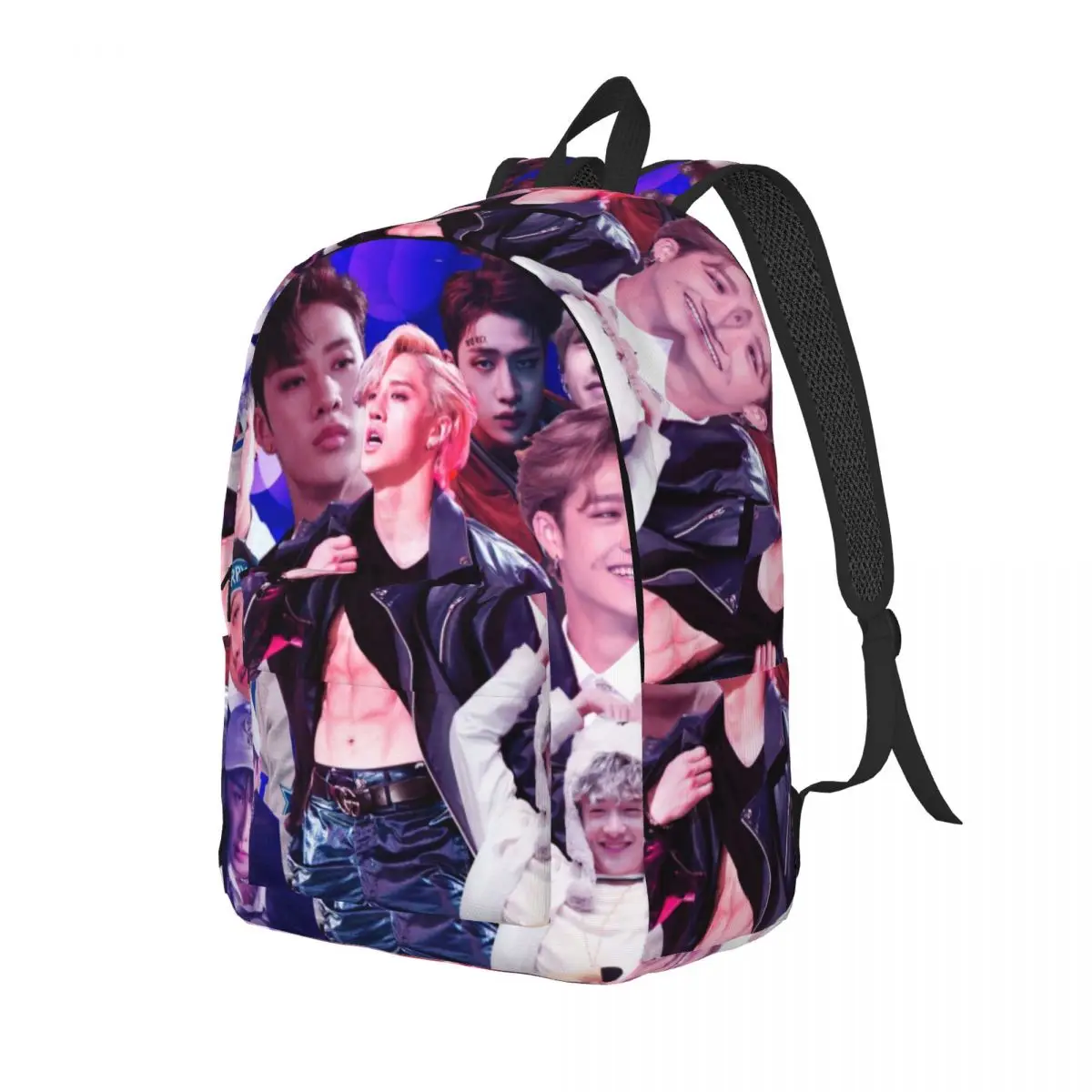 Bang Chan Plecak Chłopiec Dziewczyna K Pop Boy Miękkie plecaki Poliester Kawaii Torby szkolne Trekking Niestandardowy plecak Prezent świąteczny