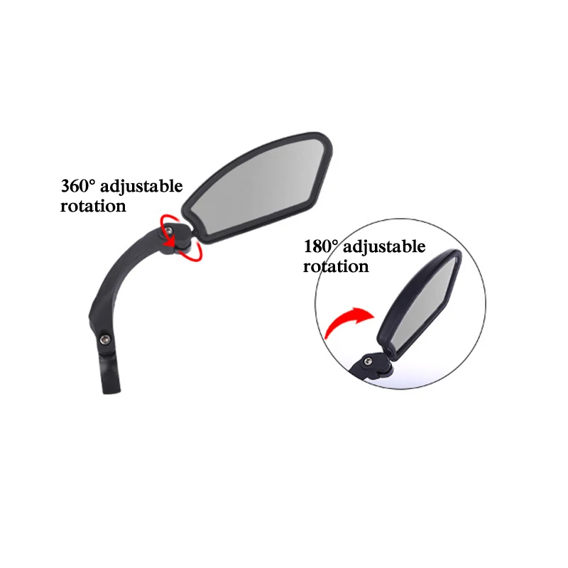 Bicycle Rearview Mirror 360 Rotation Adjustment For E-Bicycle Reflector Clear Wide Range Back Sight Rearview Left Right Mirror