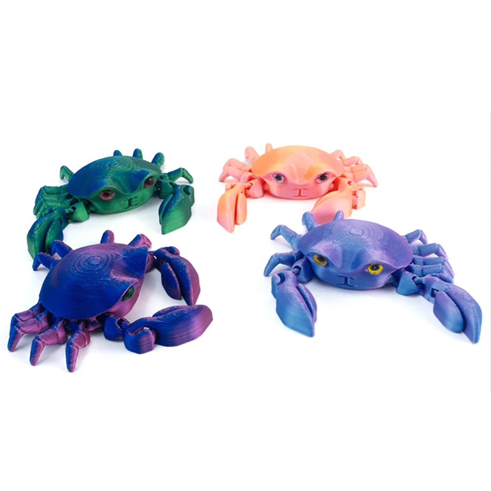 3D Printed Toys Sea Life Crabs Figures Model Multi-joint Movable Ornament Decorative Desktop Creativity Novelty Kids Gifts Toys