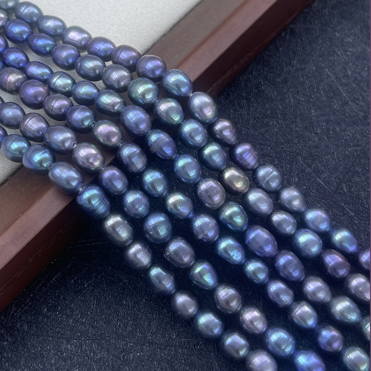 

5-6mm 3A Natural Freshwater Pearls Blue Purple Rice Bead Jewelry Make DIY Necklace Bracelet Women Gift Wedding Factory Wholesale