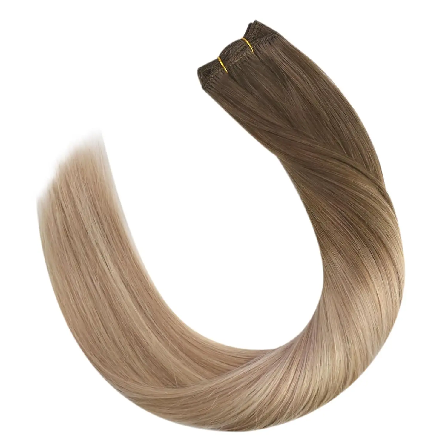 Ugeat Weft Hair Extension Human Hair Balayage Blonde Extensions Light Brown To Honey Blonde Mix Platinum Blonde Hair Extensions