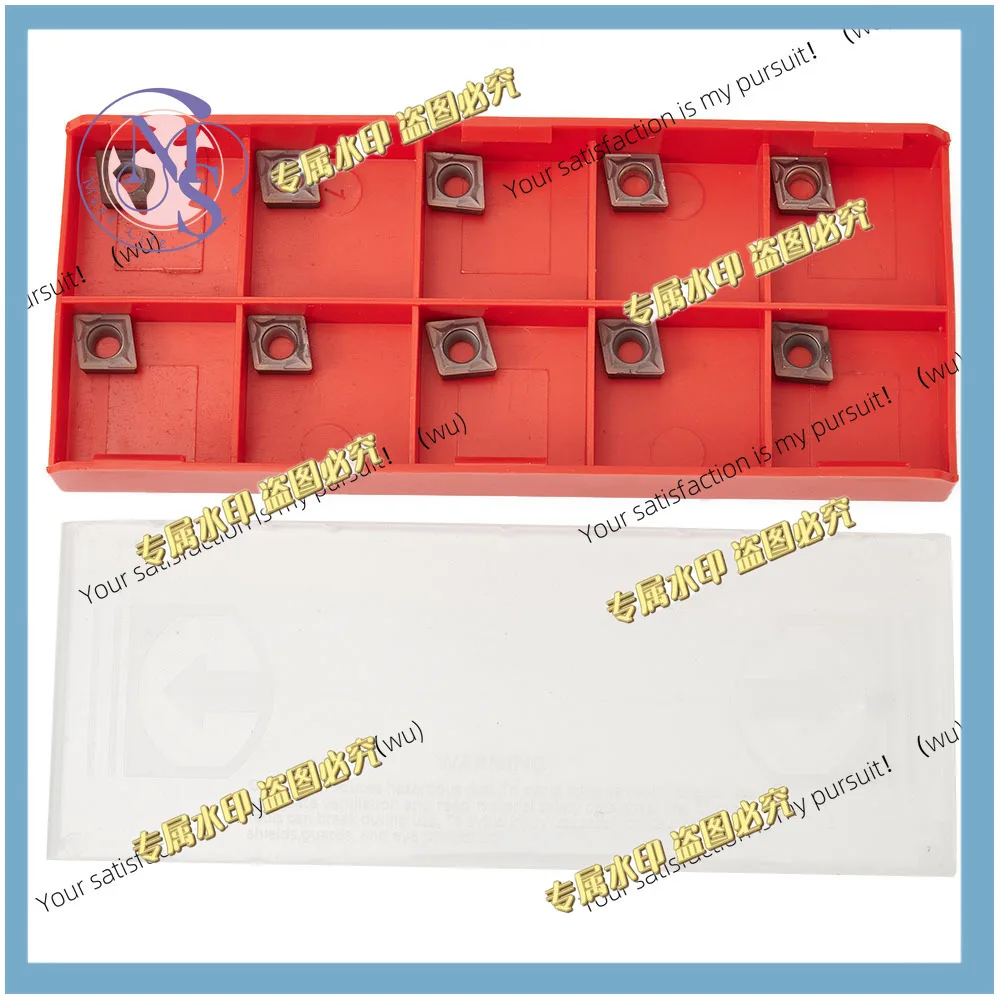 Pack of 10 CCMT060204 Carbide Inserts CCMT0602 for Lathe Turning Tool Holder Designed for Machining Steel Alloy Materials