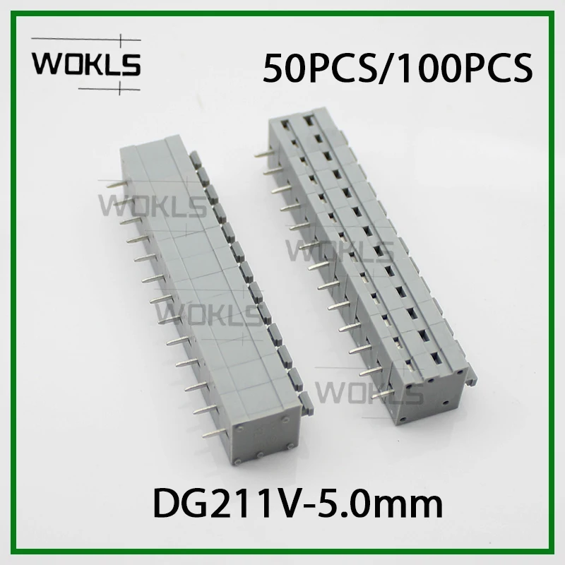 50PCS/100PCS 211v-5.0 Screwless termianl block KF211V 5.0 KF246V 5.0 0138-70