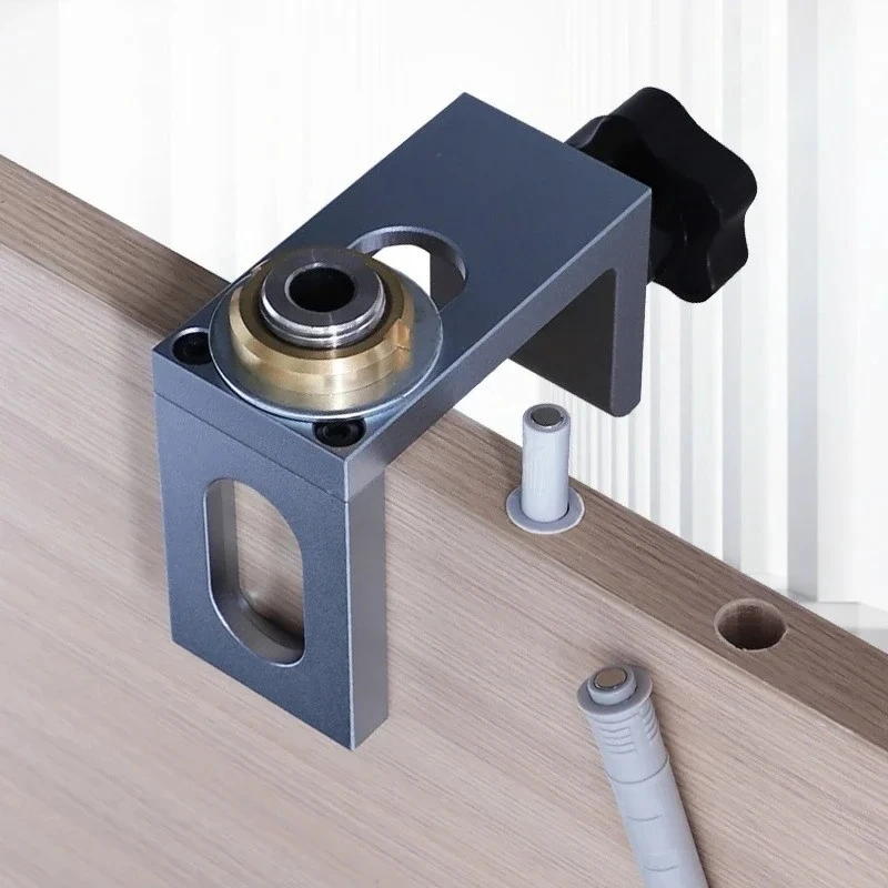 Adjustable Punch Locator Plate Splicing Cupboard Carpenter Auxiliary Tools Round Wooden Open Pore Cabinet Door Press 8/10/12mm