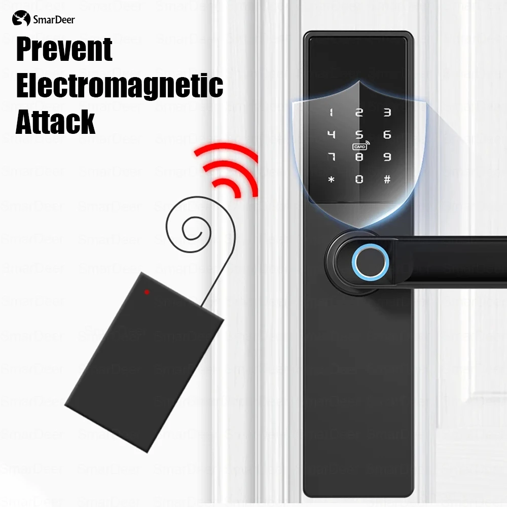 SmarDeer Electronic Lock for Tuya Smart Lock with 5-in-1 Digital door lock Keyless Entry via Fingerprint/Coed/Card/App