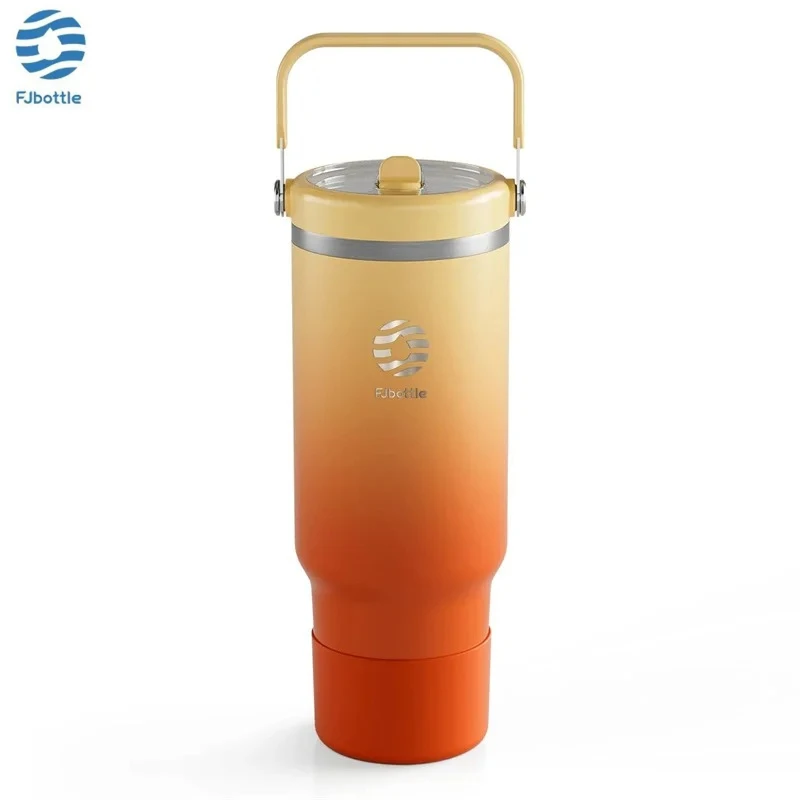 

FEIJIAN 1200ML Insulated Cup Stainless Steel Coffee Cup with Handle Keep Cold Thermo Bottle Tumbler Travel Mug Car Water Bottles