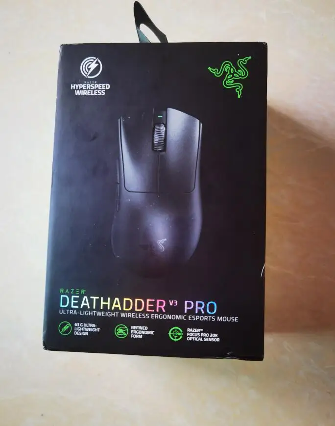 Imagem -06 - Razer Deathadder v3 Pro Sensor Óptico 30k Mouse Esportivo Ergonômico sem Fio Ultraleve Preto