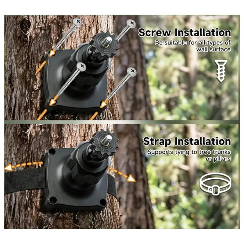 3CGRO-Adjustable Wall Mount Outdoor Security Camera Mount Black