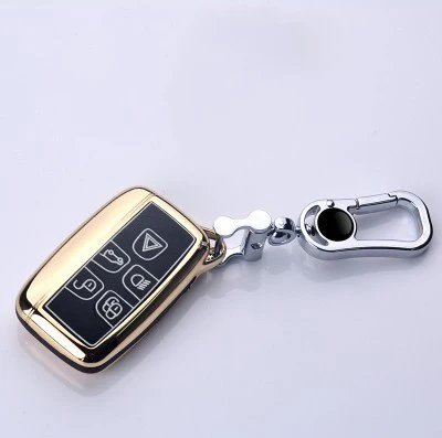 Fashion Zinc Alloy+Leather Car Key Case Auto Key Protective Cover Shell Auto Accessories Fit For Evoque Freelander 2 Discovery 4