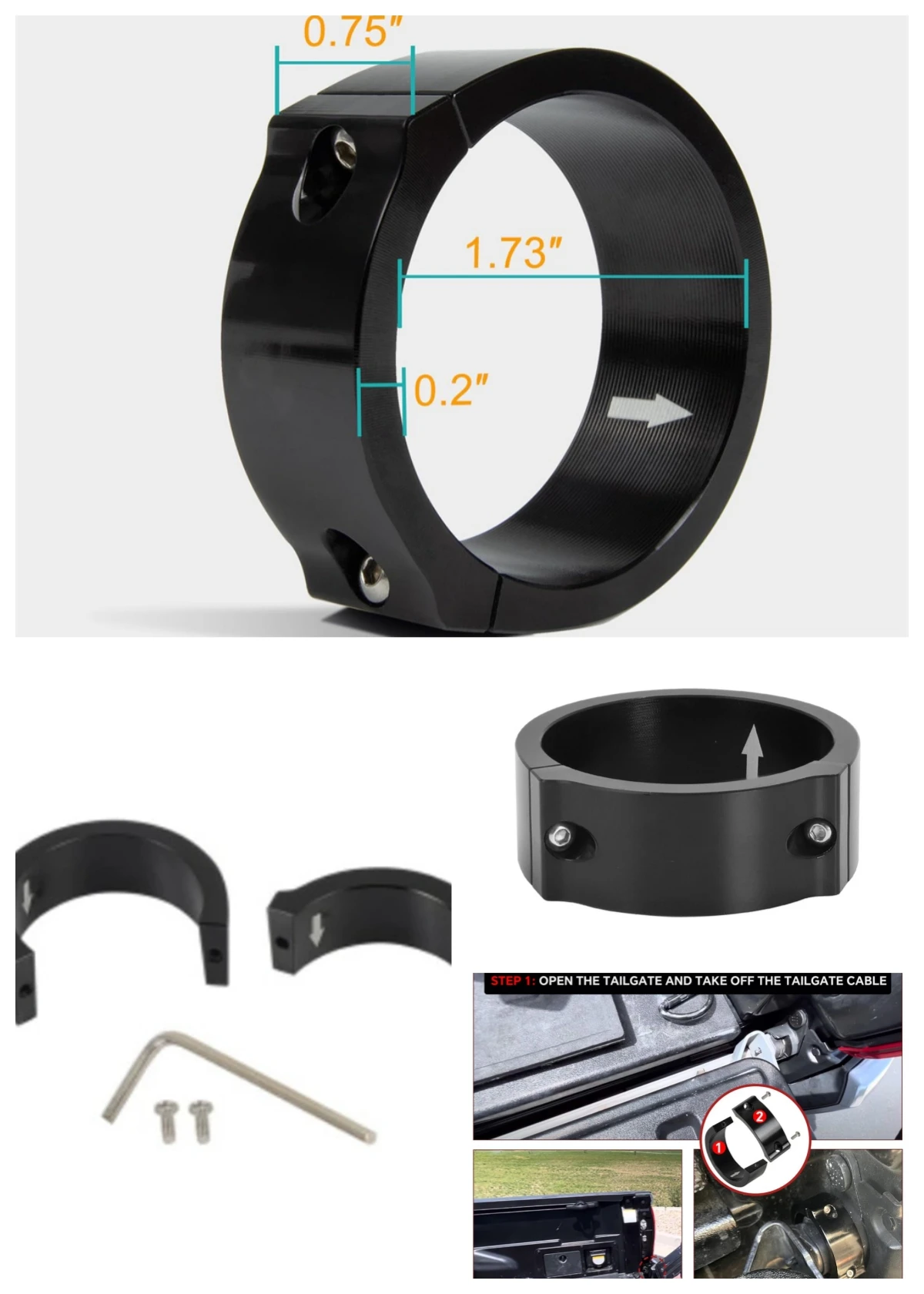 

Tailgate Anti-Theft Lock Device For Toyota Tacoma Truck Bed 2016 -2023