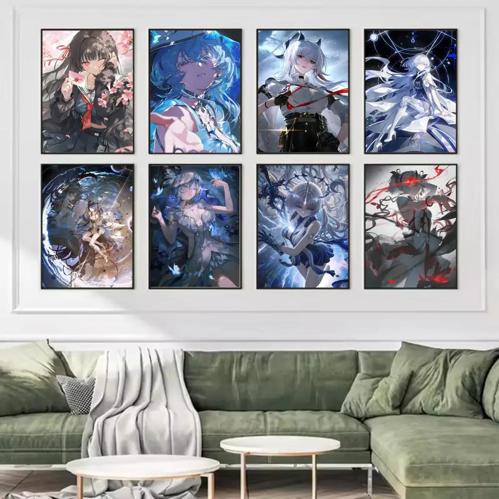 Video Game W-Wuthering Waves Poster Trendy And Easy-to-Apply Wall Art Stickers For Home Decor And Dorm Room Walls