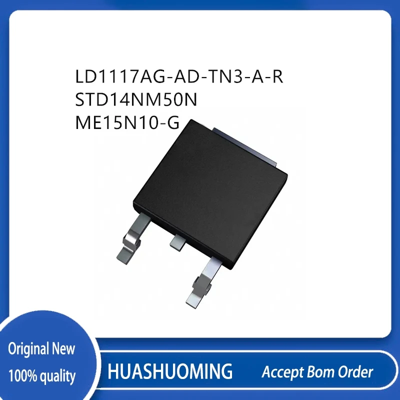 50Pcs/Lot LD1117AG LD1117AG-AD-TN3-A-R 14NM50N 14NM5 STD14NM50N ME15N10-G ME15N10G ME15N10 15N10 TO-252