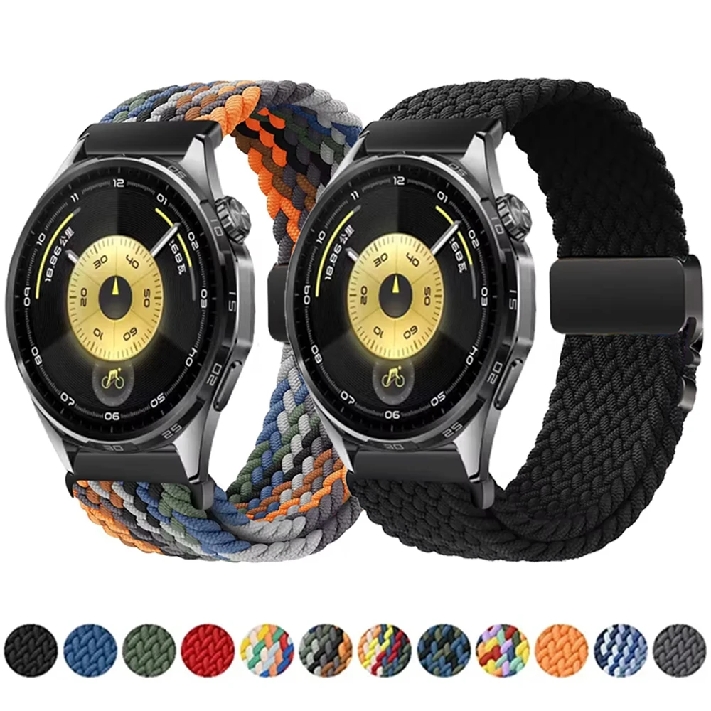 النايلون مضفر الفرقة لهواوي ساعة 5-4 GT6-5-4 برو 46 مللي متر المظلة مشبك سوار حزام ل Redmi ساعة 5 نشط/5 لايت حزام