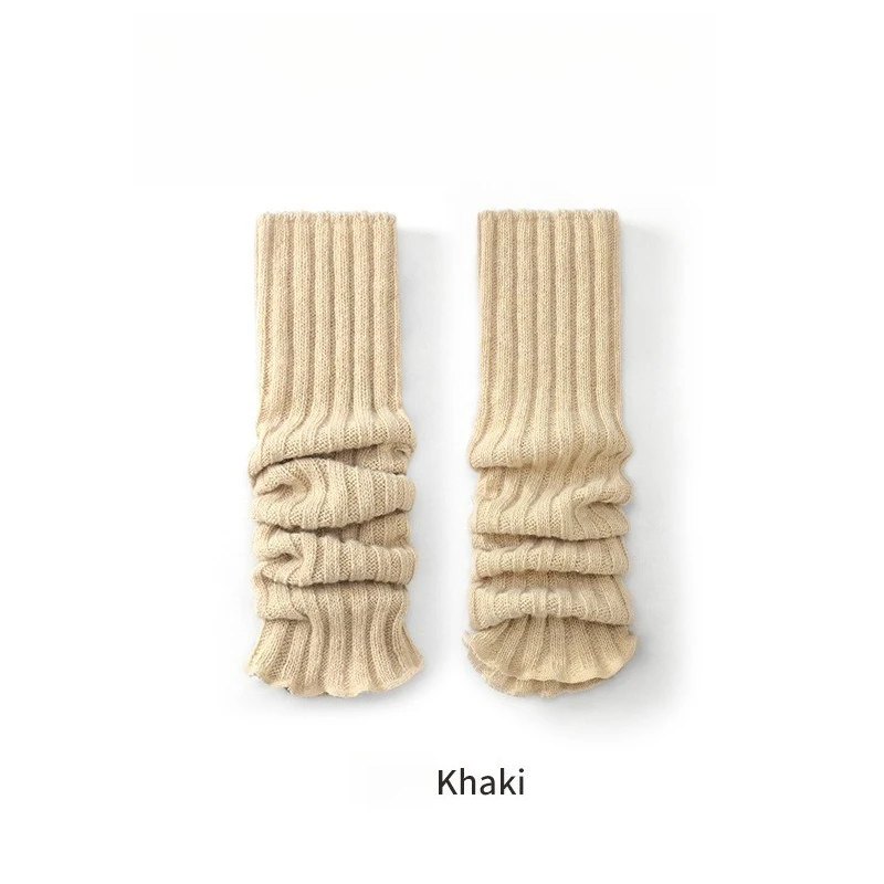 가을과 겨울 여성용 신상 양말 울 니트 중간 길이 양말 한국 캐주얼 슬림핏 양말
