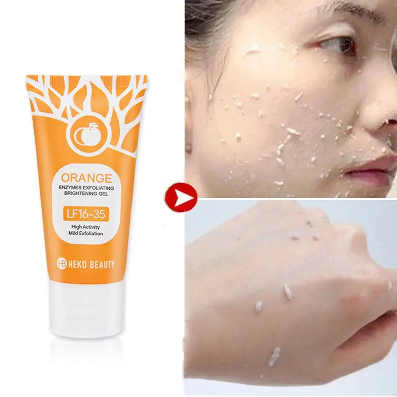 Gel exfoliante de naranja con vitamina C, exfoliante Facial, hidratante, nutritivo, limpieza profunda de poros, crema Facial, belleza, cuidado de la piel