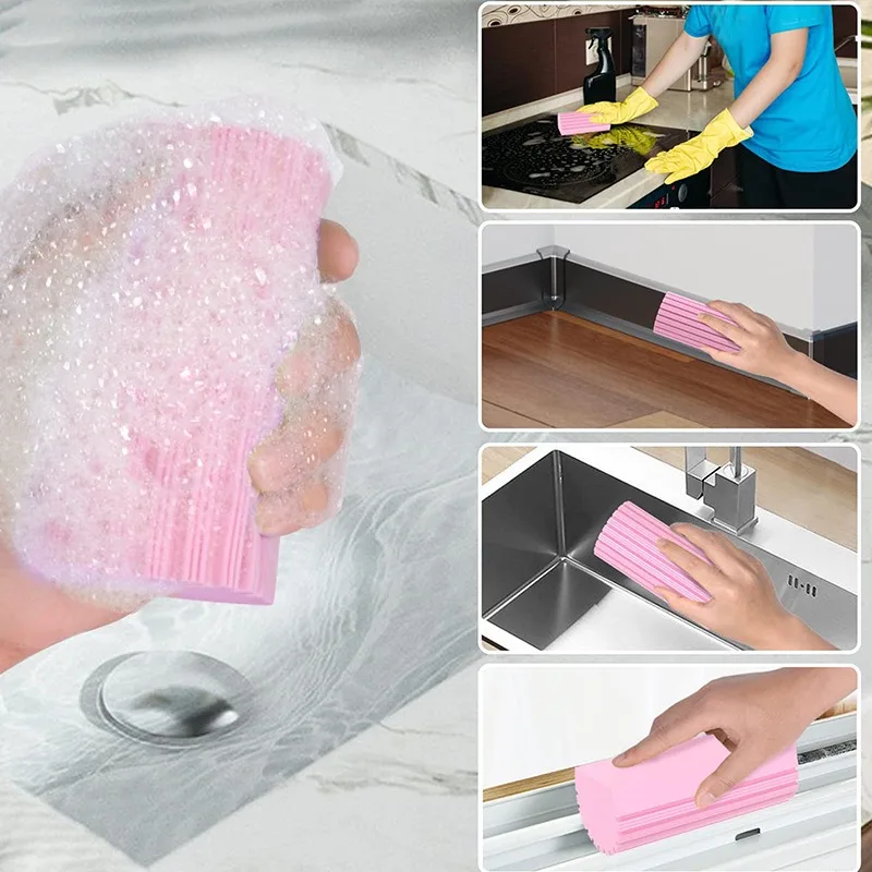 2/10PCS Cleaning Sponge Portable Mirrors Window Clean Brush Polishing Sponges Car Detailing Tools Auto Accessories Waxing Foam