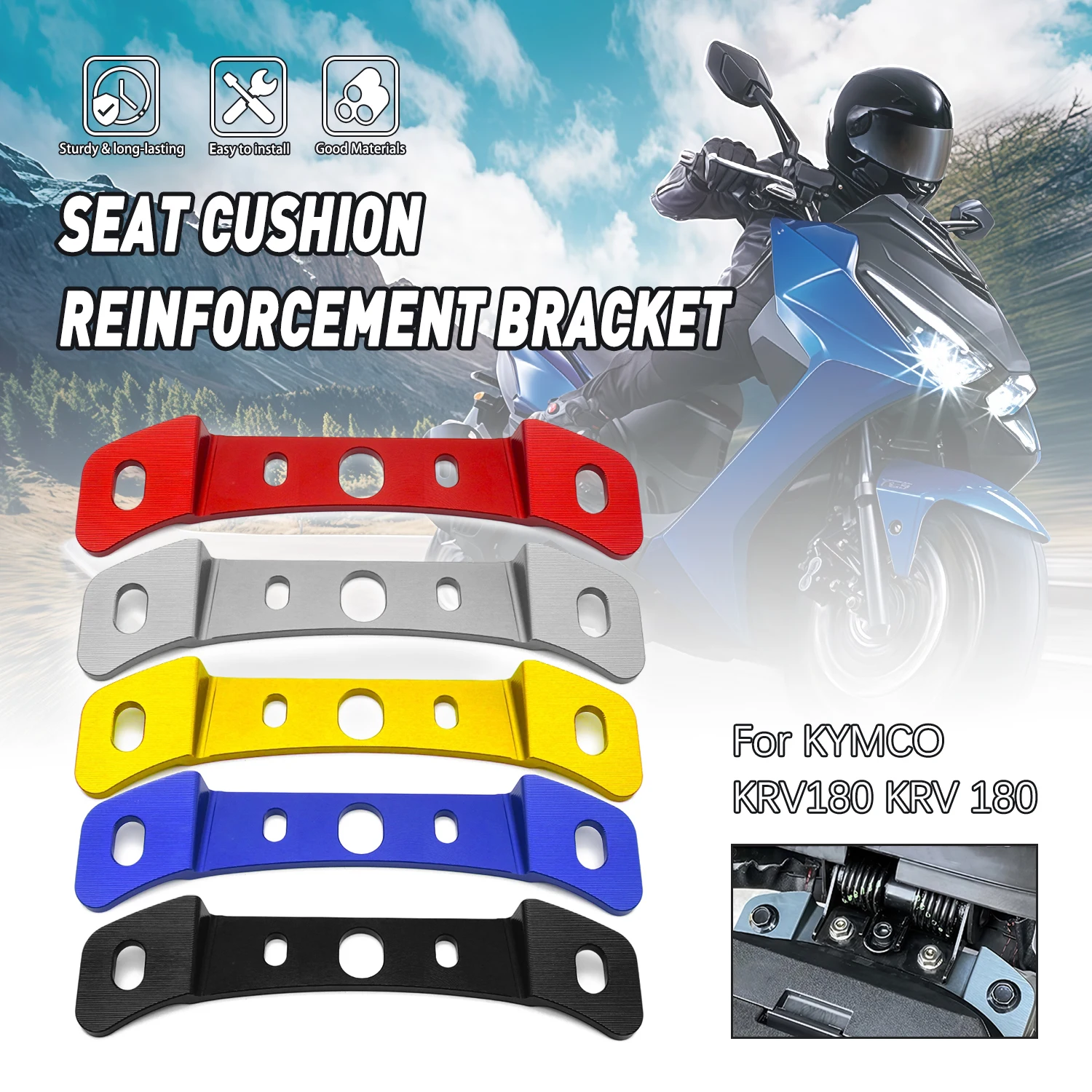For KYMCO KRV180 KRV 180 Replacement Accessories Motorcycle Modified Harden Fixer Seat Cushion Intensified Fixer Bracket