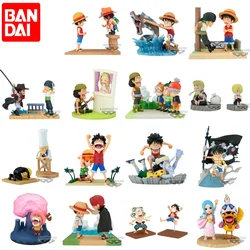 Bandai Original One Piece Wcf Log Stories Luffy Shanks Lord Of The Coast Zoro Mihawk Usopp Kaya Anime Figures Toys Children Gift