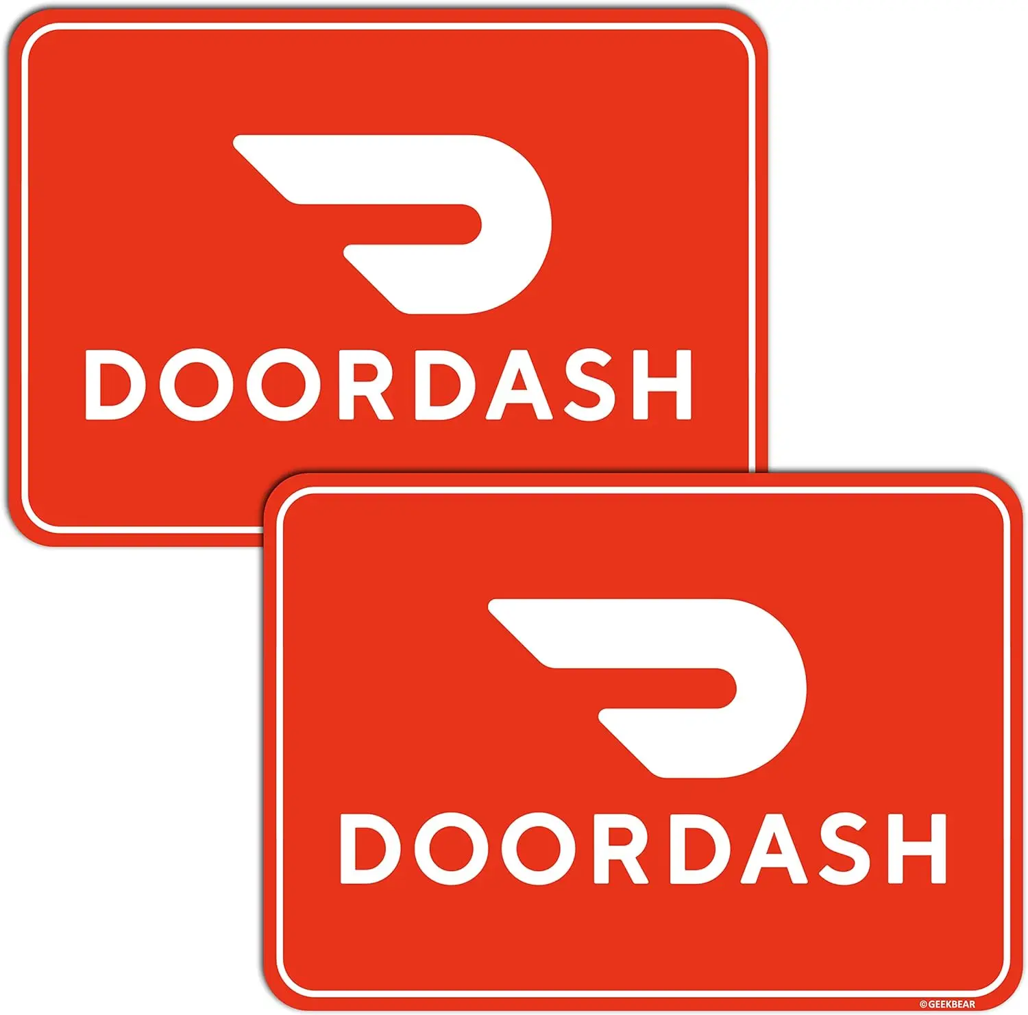 2 Pack Car Magnet driver Car Sign with Doordash Logo, Reflective Waterproof Bumper Sign, No Stickers or Decals but Magnets