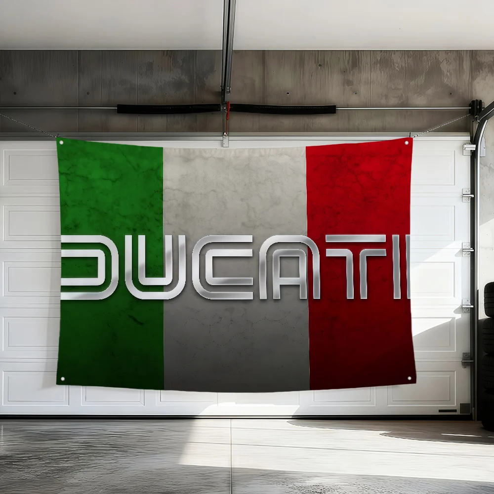 fashion cool brand art modern D-D-DucatiS-S-cars flag hogar Room Dorm Camp Party Picnic Decor Gift Banner Garage Wall Hanging