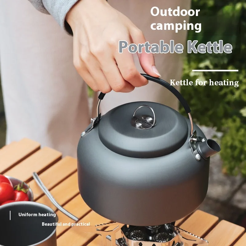 

Outdoor Camping Water Kettle 1.4l Home Brewing Tea Kettle Camping Large Kettle Portable Camping Aluminum Kettle