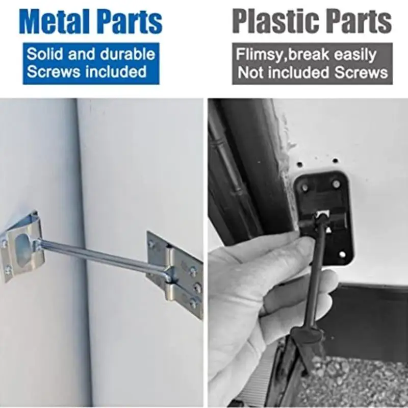 

R53D RV Campers Trailer 4" White Cargo Entry Door Catch Holder Hook T-Style