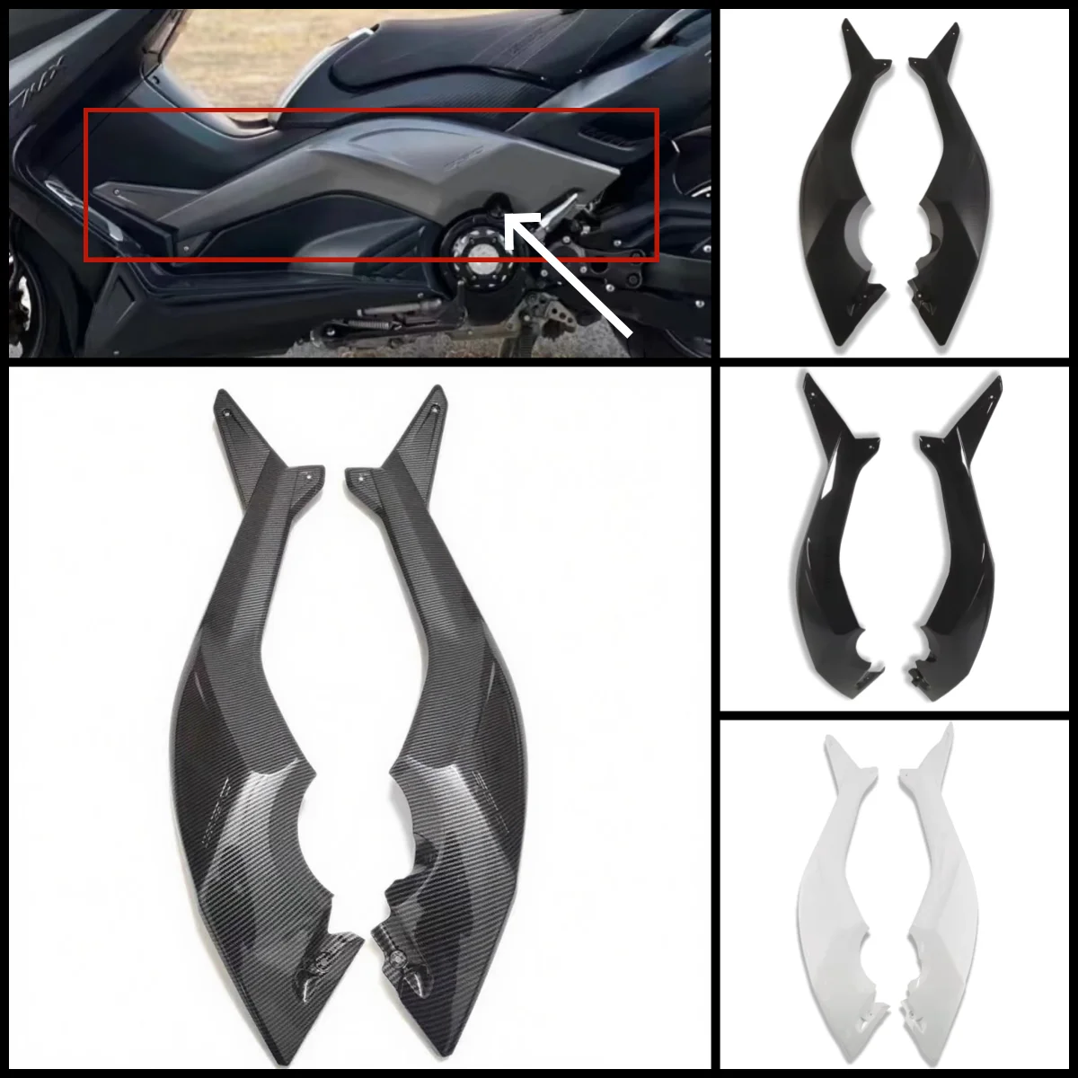 

For Yamaha TMAX 530 tmax530 12 2013 2014 2015 2016 Motorcycle Fuel Tank Belly Side Fairing ABS Plastic Body Kit Decorative Cover