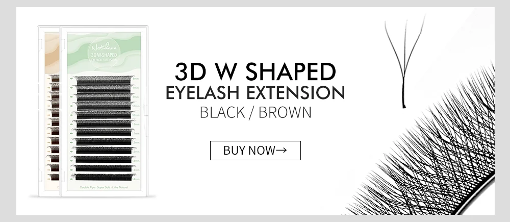 NATUHANA Neue 3DW-Form Wimpernverlängerung 3D Vorgefertigte Volumen-Fächerwimpern W-Style Wimpern Faux Mink Volumen-Wimpern Koreanisches Make-up – Detail 3