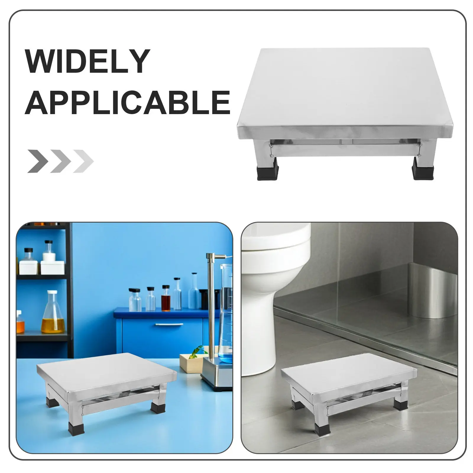 Heavy Duty Stainless Steel Shower Stool – Non-Slip, Low-Step, Waterproof Bath & Hospital Footstool