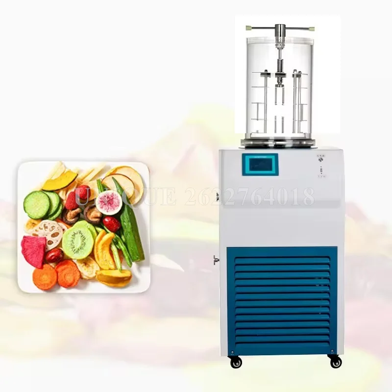 Commercial Vacuum Lyophilizer Freeze Dryer Fruit Vegetable Food Freeze Drying Equipment Vertical Chemical Freezer Dryer for Lab