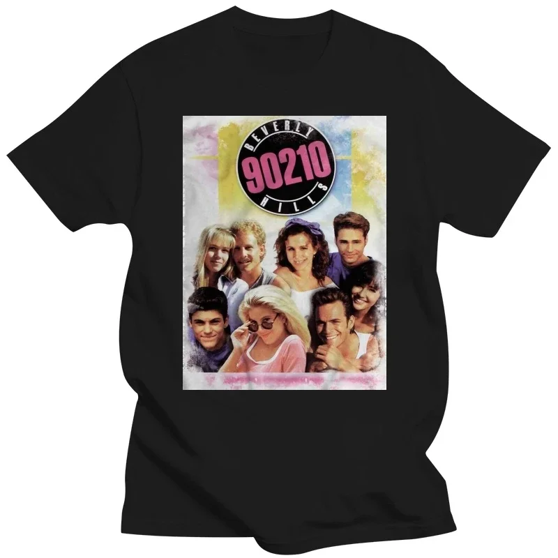 Beverly Hills 90210 T-Shirt Men graphic harajuku oversized t shirt vintage Cotton streetwear heavyweight Short Sleeve Summer