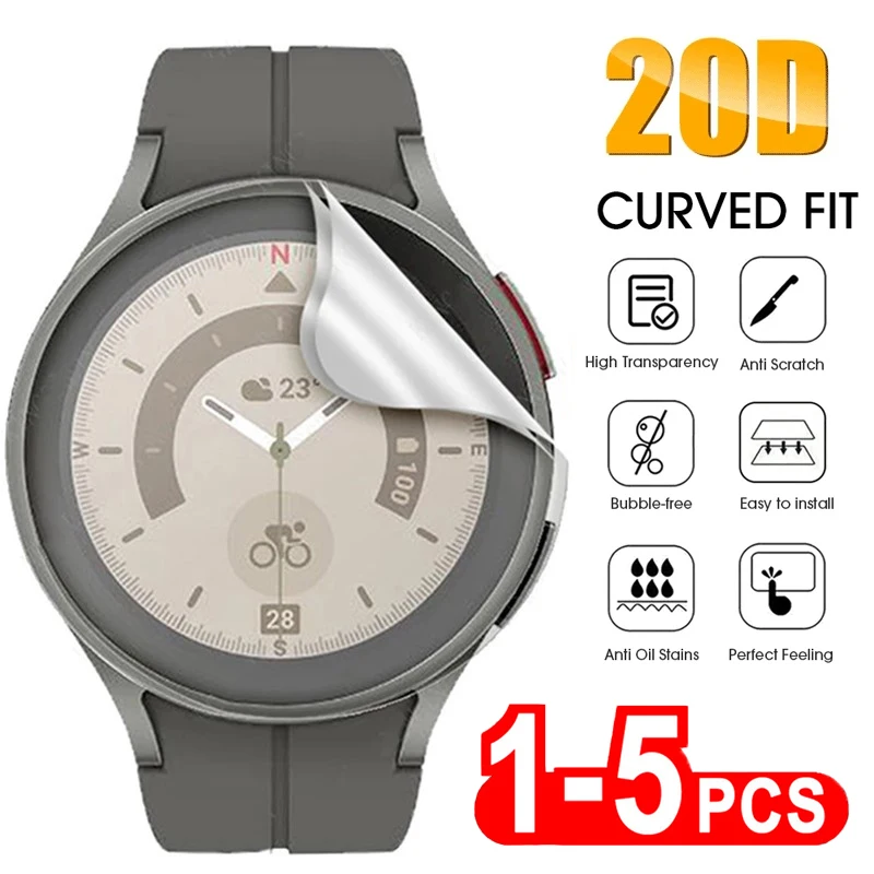 Película protectora suave para Samsung Galaxy Watch Active 4 2, película de hidrogel de 40mm y 44mm para Watch Gear S2 S3 Classic Frontier Sport