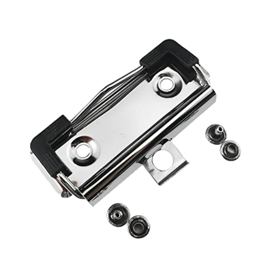 

2.76 Inch Silver Metal Clipboard Clips with Rubber Grips 7 Pack Mountable Sturdy Strong Springs with Rivets Document File Wood