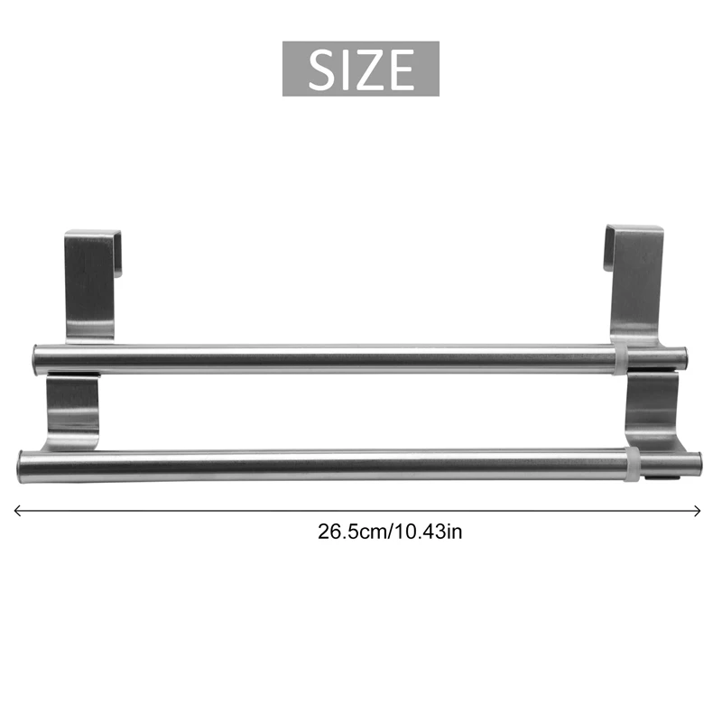 ABRE-Porte-serviettes de cuisine extensible, double porte-serviettes T1, adapté à un ajustement universel à l'intérieur ou à l'extérieur
