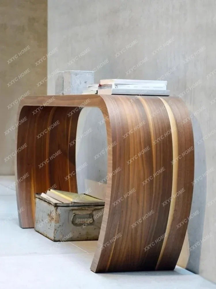 XX  Stunned Wind Paint Entrance Table Solid Wood Strip Table End View Table Art Decoration Entrance Cabinet