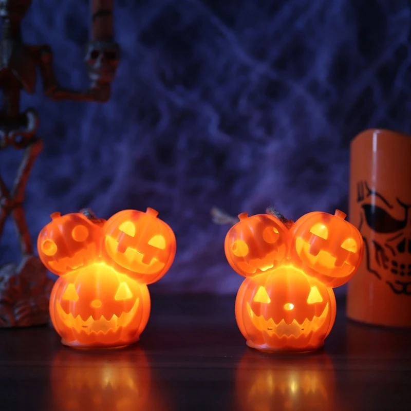 Festives Halloween Pumpkin LED Lighting for Home Plastic Lamp for Indoor Outdoor J0MC