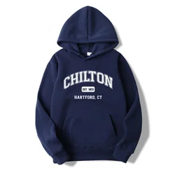 Chilton School Hoodie Gilmore Girl Gift Rory Sweatshirt Stars Hollow Hoodies Women Long Sleeve Hooded Sweatshirt Streetwear Tops