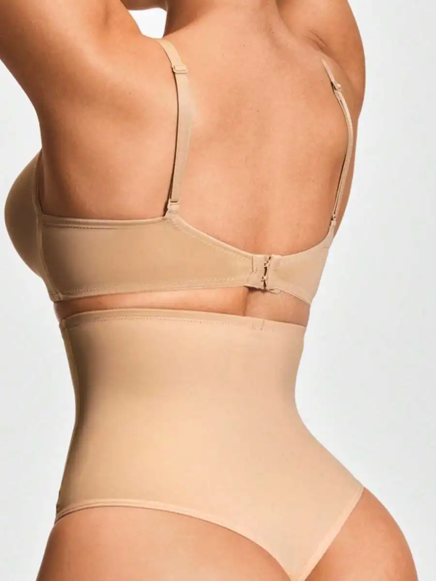 High-Waisted Thong Shapewear Short Body Shaper Butt Lifter Tummy Waist Control