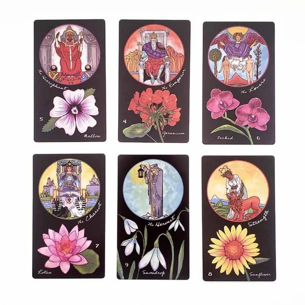 Liber Florum Tarot juego de cartas, papel Manual, 12x7 cm