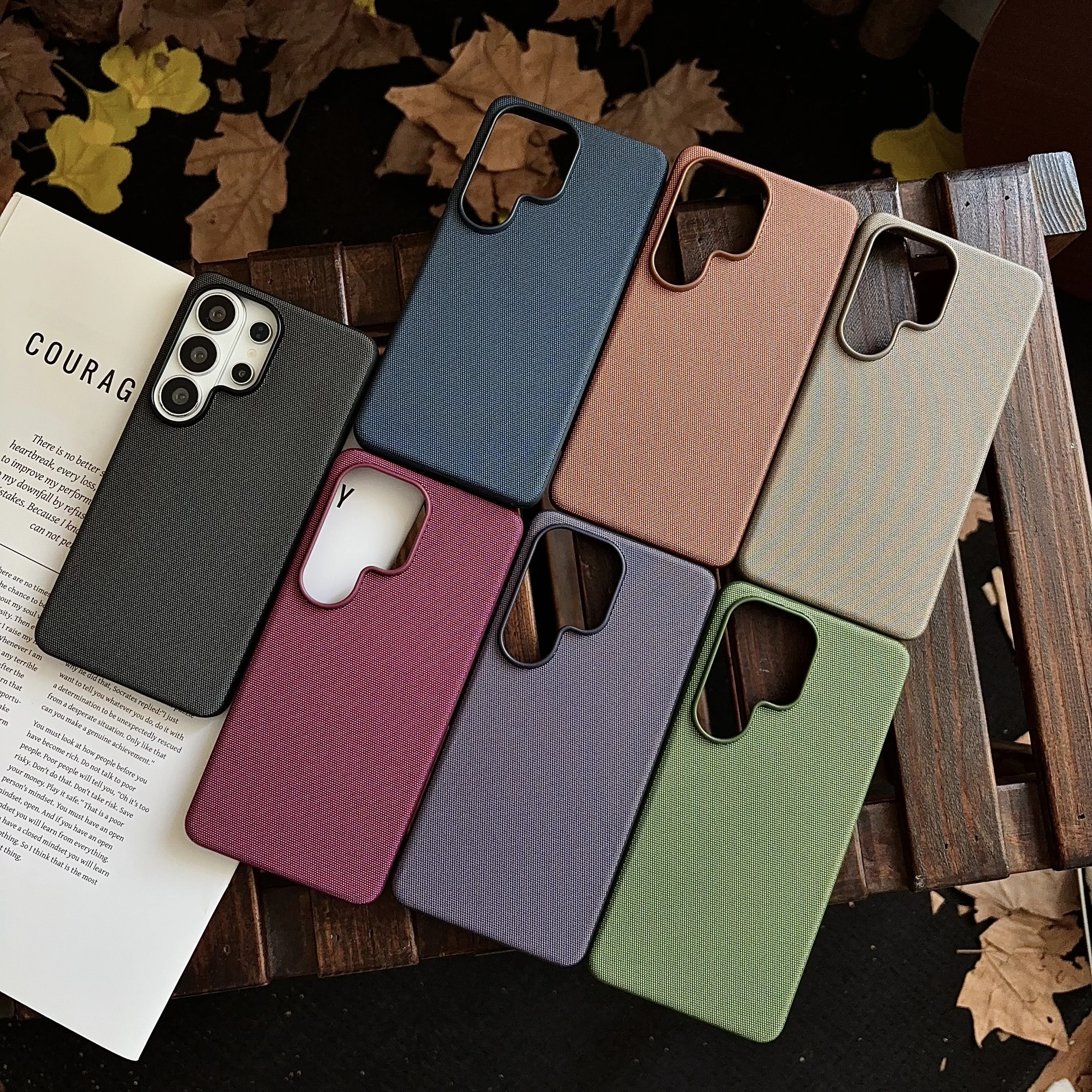 Shockproof Leather Matte Wireless Charging Magnetic Case for Samsung S26 Ultra S25 Ultra S24Ultra, Anti-scratch Hard Phone Cover