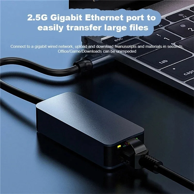 2500Mbps Ethernet To RJ45 2.5G USB 3.0 Wired Adapter Converter Lan Network Hub For PC Laptop - USB Durable Easy Install