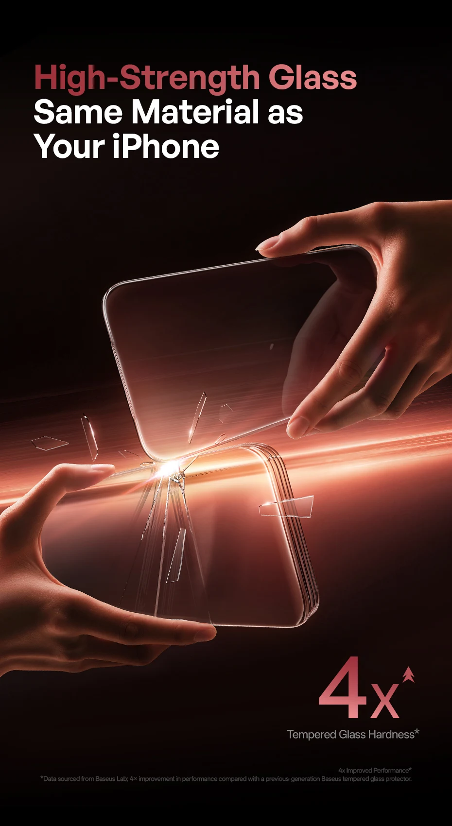 Baseus Corning Displayschutzfolie aus gehärtetem Glas für iPhone 18 17 Pro Max, Anti-Peeping, stoßfest, selbstklebend, Schutzfolie – Detail 3